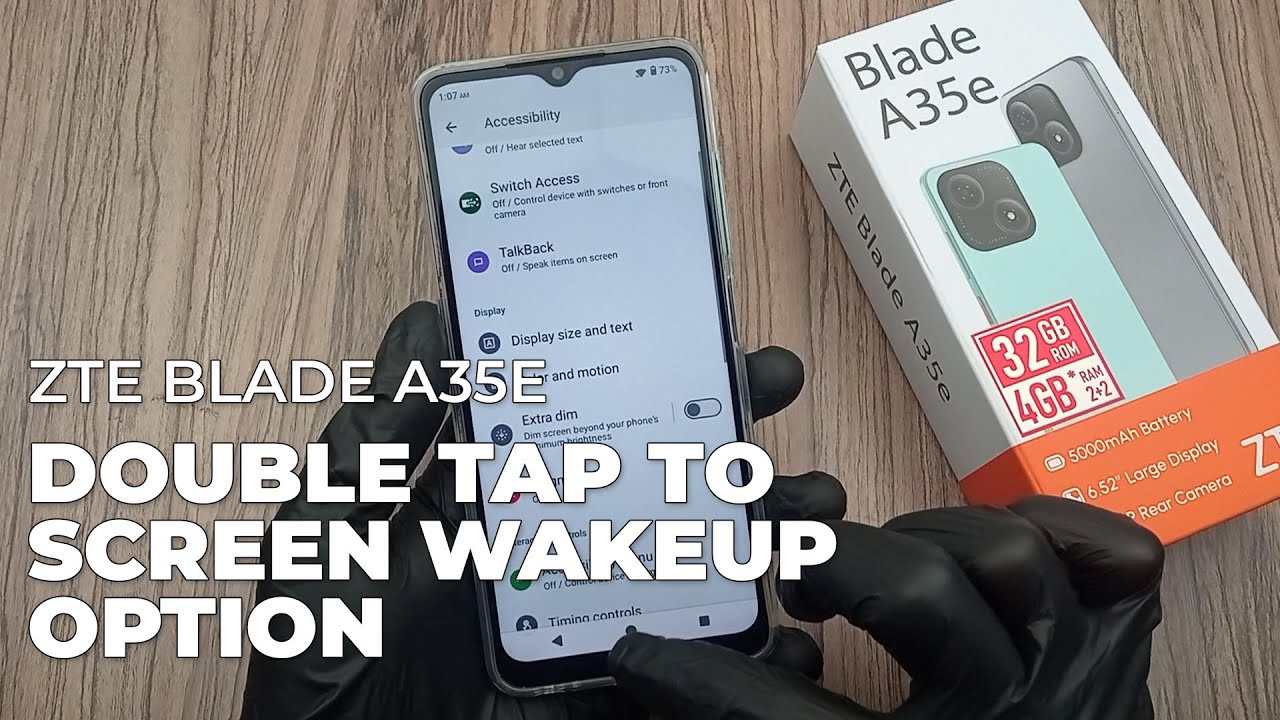 Double Tap To Screen Wake up Option Available Or Not - Zte Blade A35e