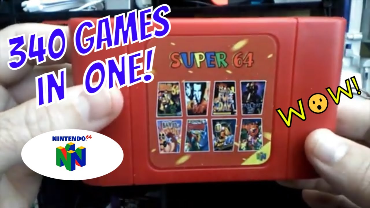 Super 64😮 for Nintendo 64 | 340 Games in 1 Review | N64 Gaming! Mario Kart, Star Wars 