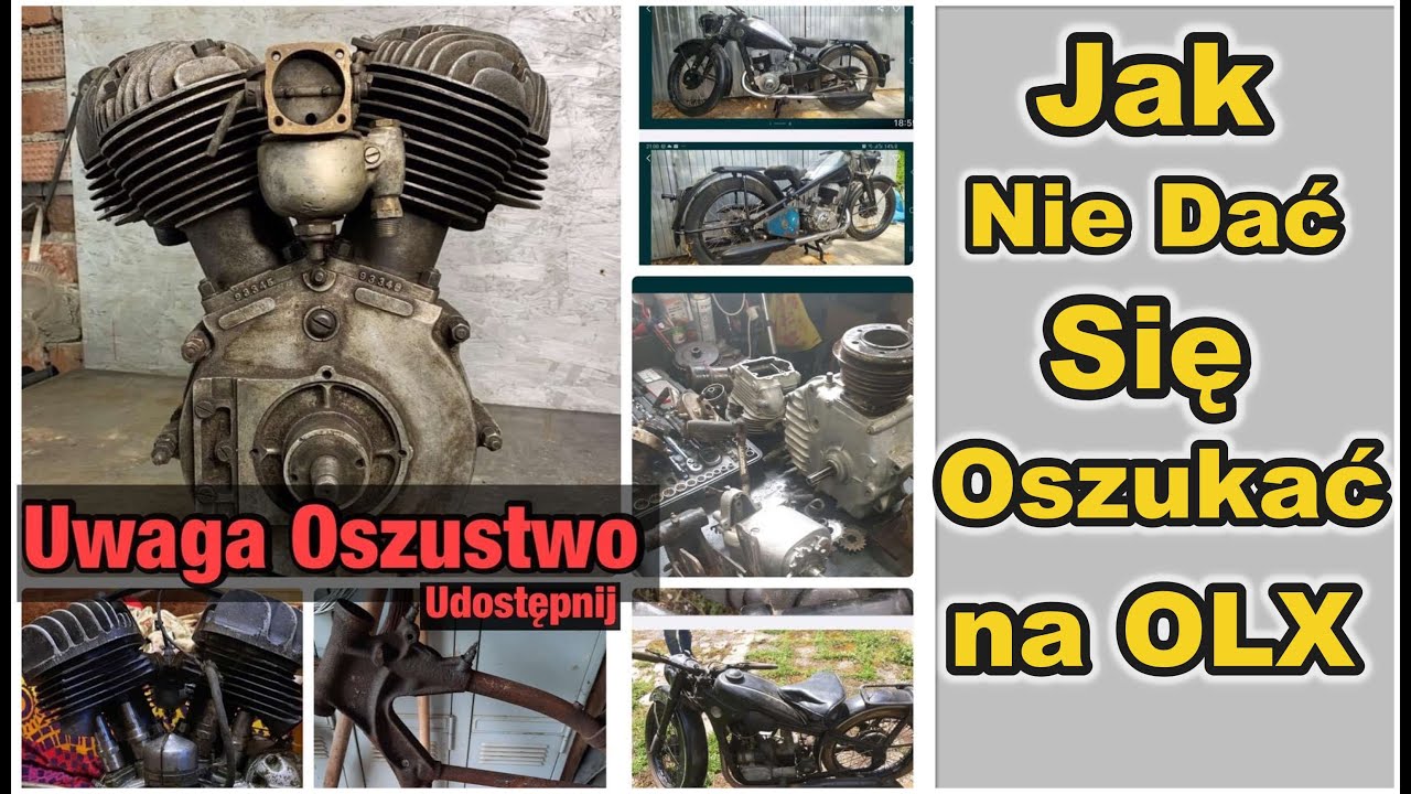 Oszust na OLX - Rama Silnik Harley WLA - Okazja - Zobacz Jaki Wyrok Zasądził Sąd