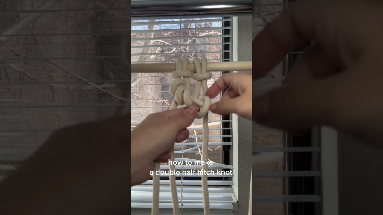 how to make a double half hitch knot / como fazer o nó festonê 