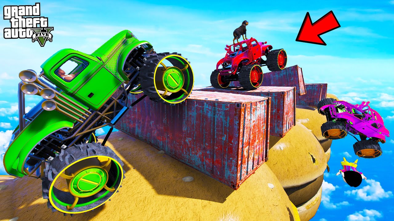 FRANKLIN TRIED IMPOSSIBLE MASSIVE SPEED BUMPS PARKOUR RAMP CHALLENGE GTA 5 | SHINCHAN and CHOP