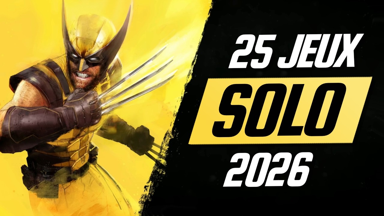 25 JEUX SOLO incontournables en 2026 | Sur consoles PS5, XBOX Series, Switch 2 et PC