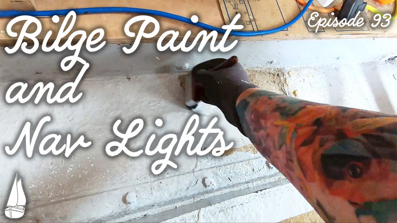 #93 Bilge Paint and Nav Lights - Dutch Barge Home