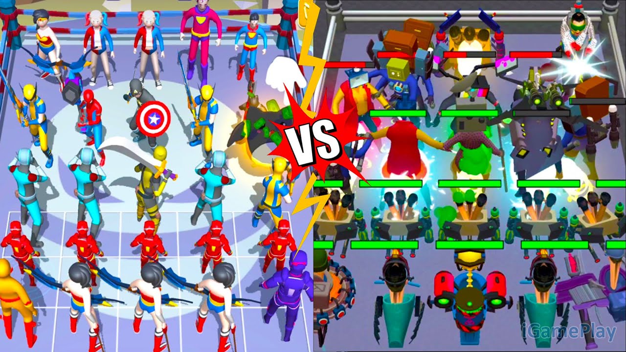 Merge Supper Hero VS Toilet Monster Merge War, Merge Battle Gameplay, Part 2
