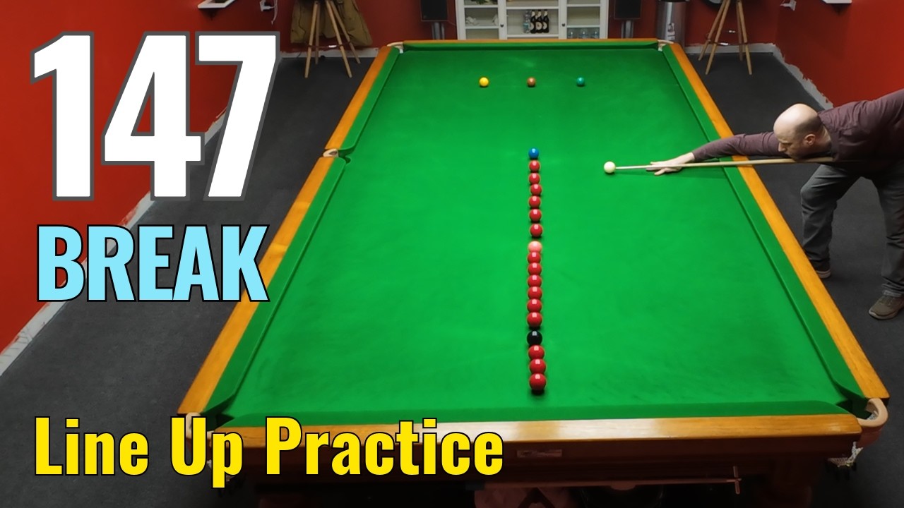 Snooker 147 break line up practice routine