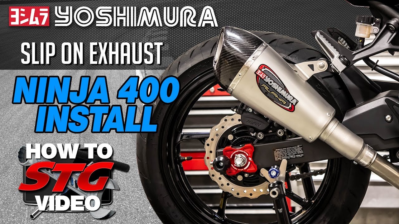 Yoshimura 2018-2023 Kawasaki Ninja 400 Alpha T Slip-On Exhaust Install | Sportbiketrackgear.com
