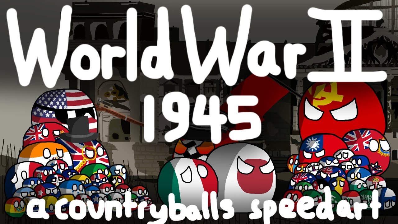 Countryballs Speedart | WW2 - Allies vs Axis in 1945
