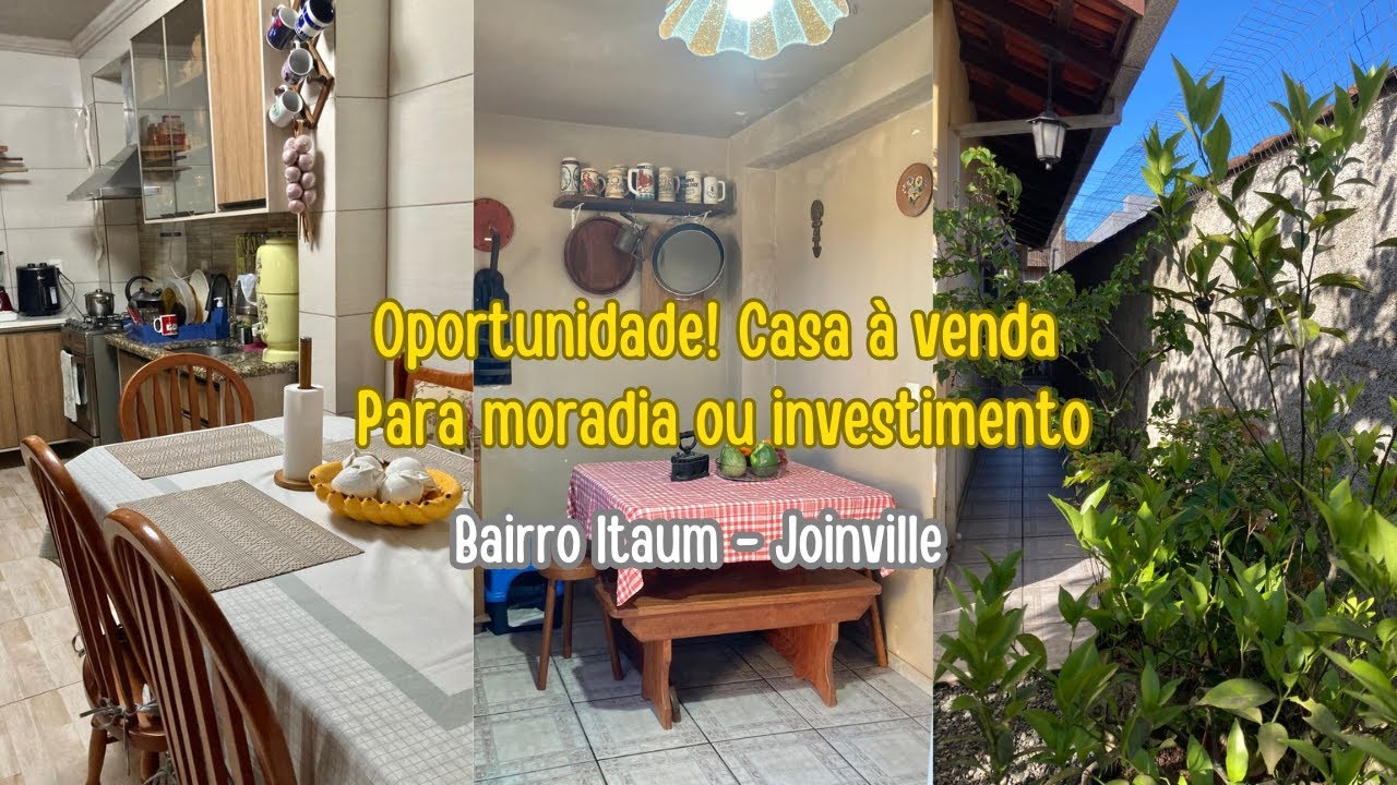 &Oacute;TIMA CASA PLANA A VENDA COM QUINTAL NO BAIRRO ITAUM JOINVILLE