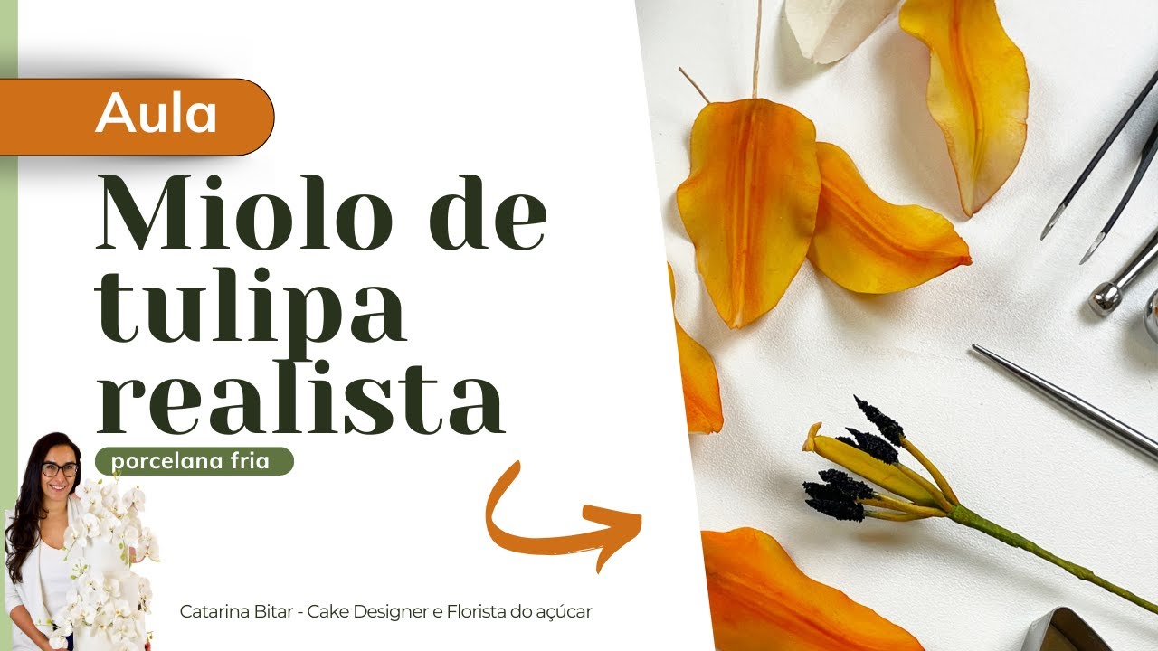 Miolo de Tulipa em porcelana fria :vem aprender comigo!