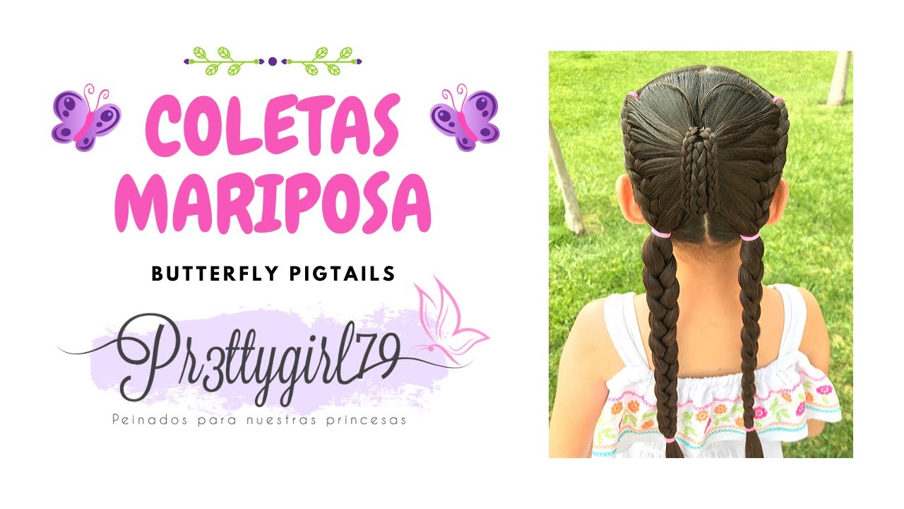 COLETAS MARIPOSA 🦋 BUTTERFLY PIGTAILS 👧🏻 PEINADO FÁCIL PARA NIÑAS|EASY HAIRSTYLE FOR LITTLE GIRLS