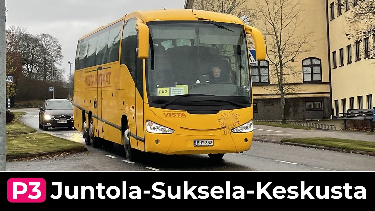 Turku Föli Linja P3: Paimio - Juntola - Suksela - Keskusta | Vistamatkat BHY-333