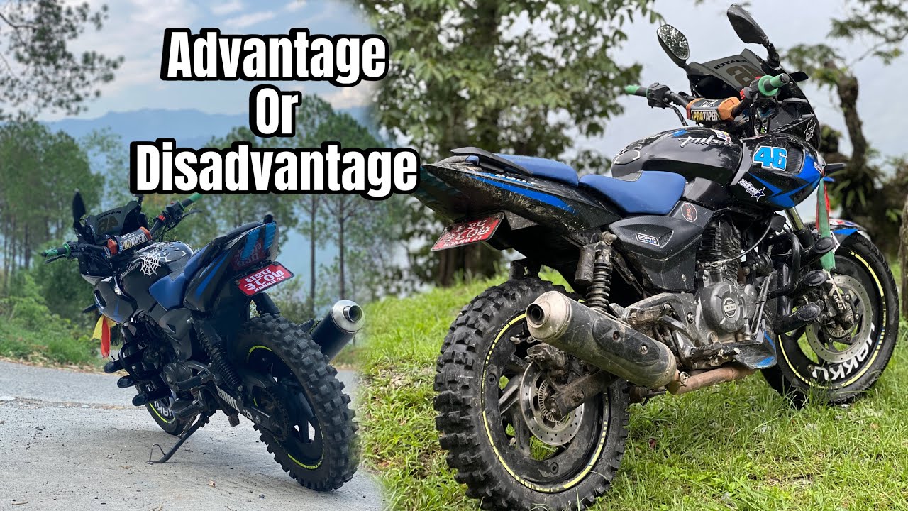 How to install dirt tyre on 220F pulsar |||How to modify Single handle on 220F pulsar ?