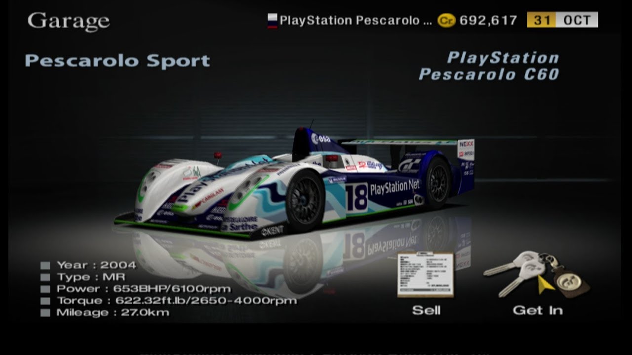[#1070] Gran Turismo 4 - PlayStation Pescarolo C60 Judd Race Car '04 Hybrid (B-spec) PS2 Gameplay HD