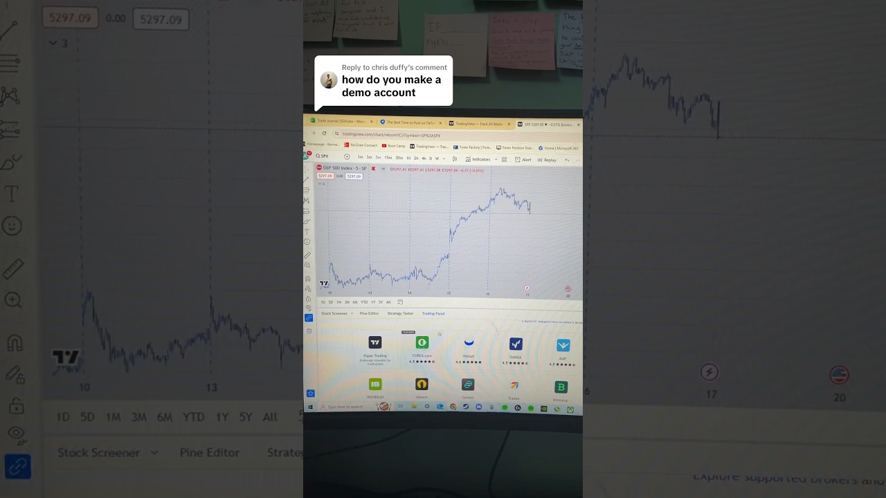 How to make a demo account on trading view 📈 #daytrading #business #trading #makingmoneyonline