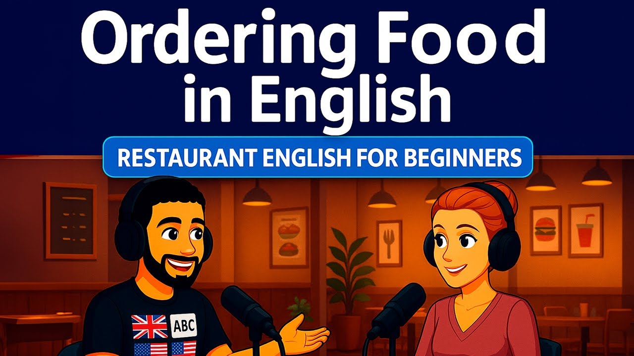 Ordering Food in English – Easy Restaurant Conversation (Beginners A1-B2)