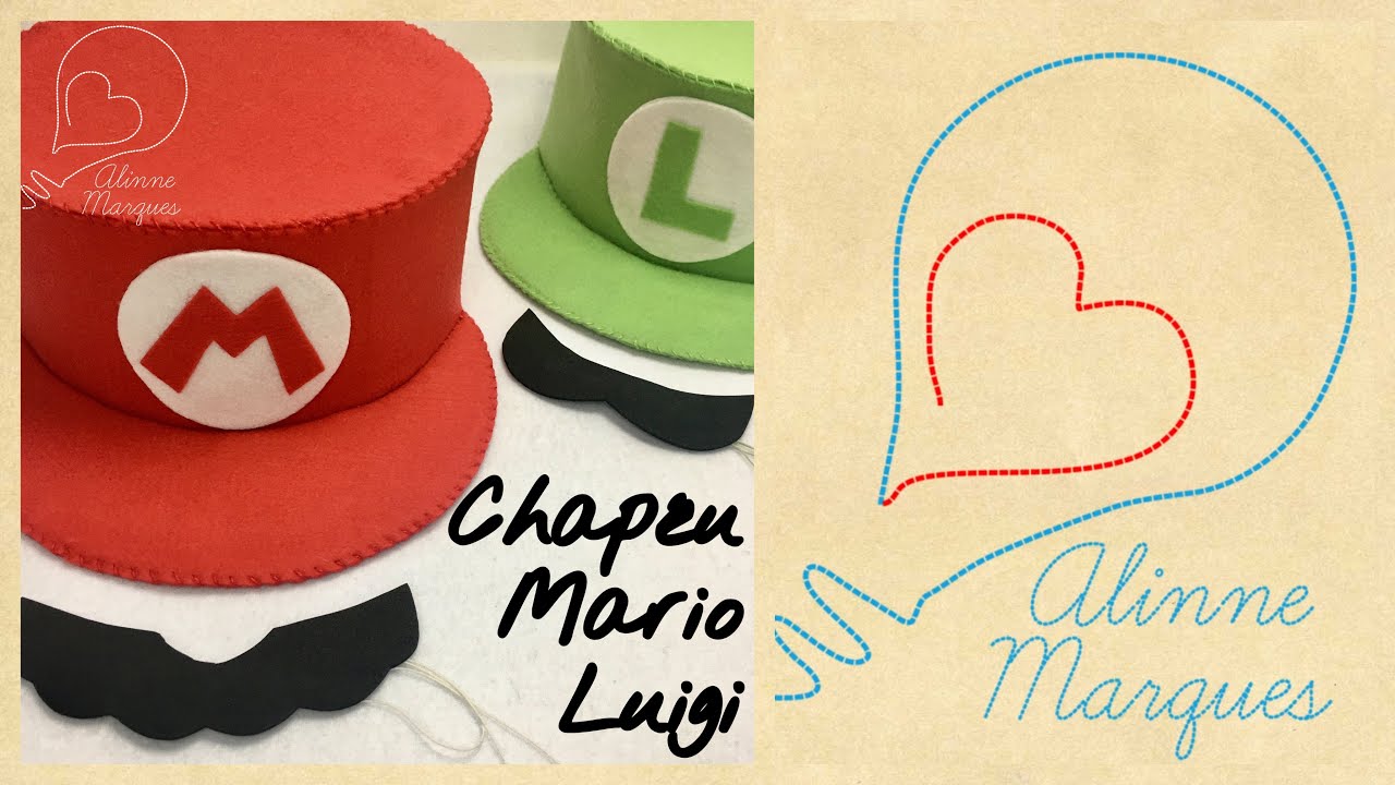 Chapéu de feltro - Mario e Luigi {DIY}