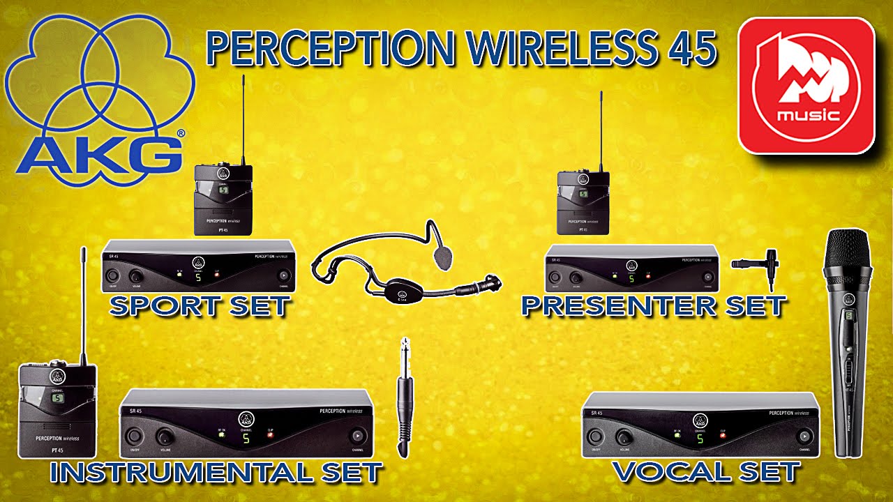 AKG PERCEPTION WIRELESS 45 VOCAL SET + INSTRUMENTAL SET + PRESENTER SET + SPORTS SET