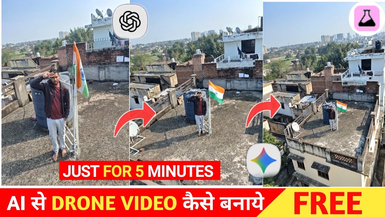 AI Se Drone Video Kaise Banaye | Photo Ko AI Drone Shot Video Me Convert Kare | Drone Shot Editing 