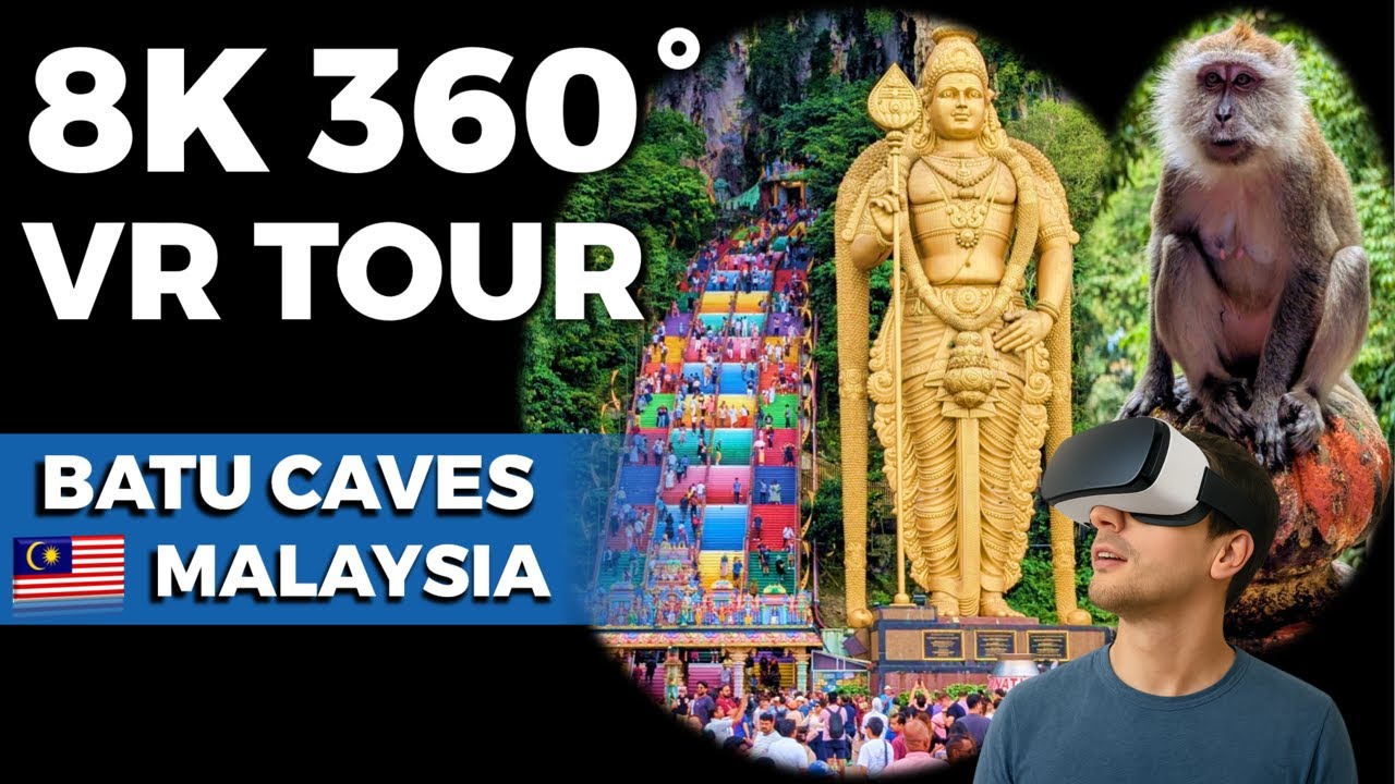 8K 360&deg; VR Tour of Batu Caves | Monkeys, Temples & Limestone Wonders | Insta360 X4 | Malaysia