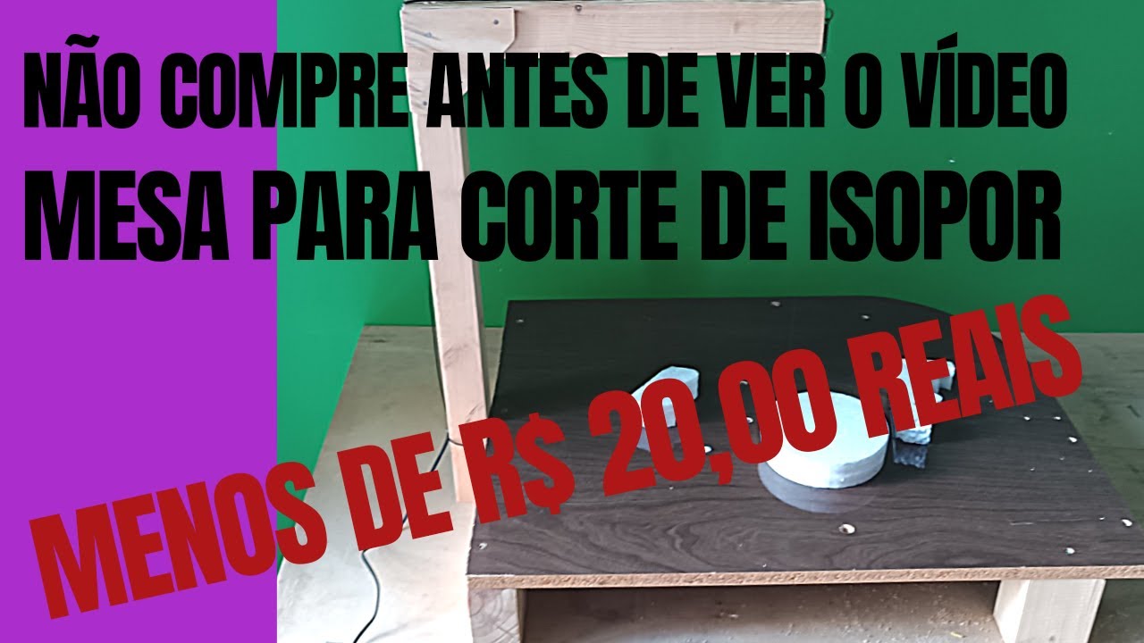 MAQUINA DE CORTAR ISOPOR CASEIRO FACIL DE FAZER COM CUSTO BAIXO DA PARA GANHAR DINHEIRO COM CORTES