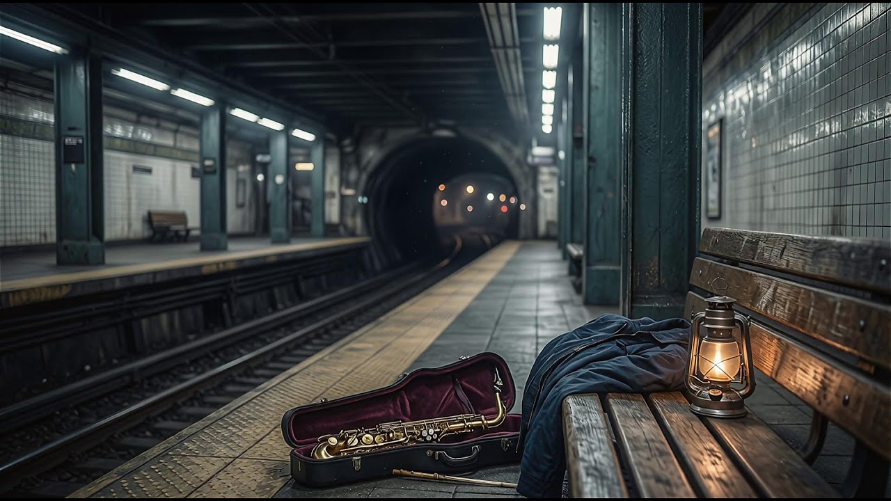 🚂 Train Station Cafe Jazz (12 HOURS) | Rainy Day Ambience for Study, Sleep, Focus.