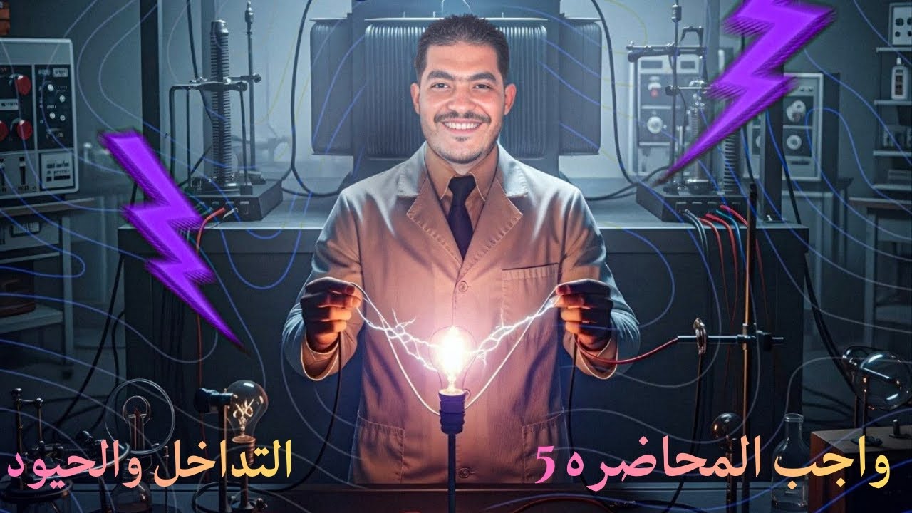 واجب المحاضره 5 فيزياء تانيه ثانوي 2026 التداخل والحيود مع أ/عادل القاضي 