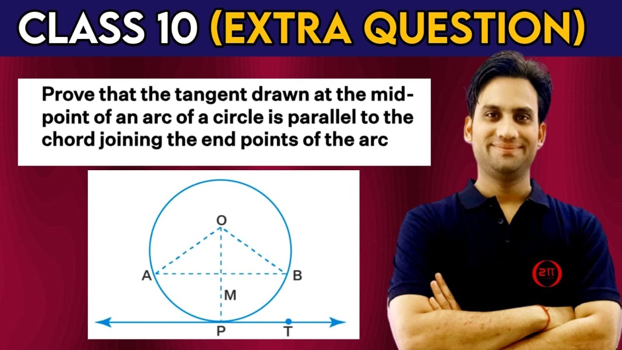 Prove that the tangent drawn at the mid-point of an arc of a circle is parallel to the chord joining