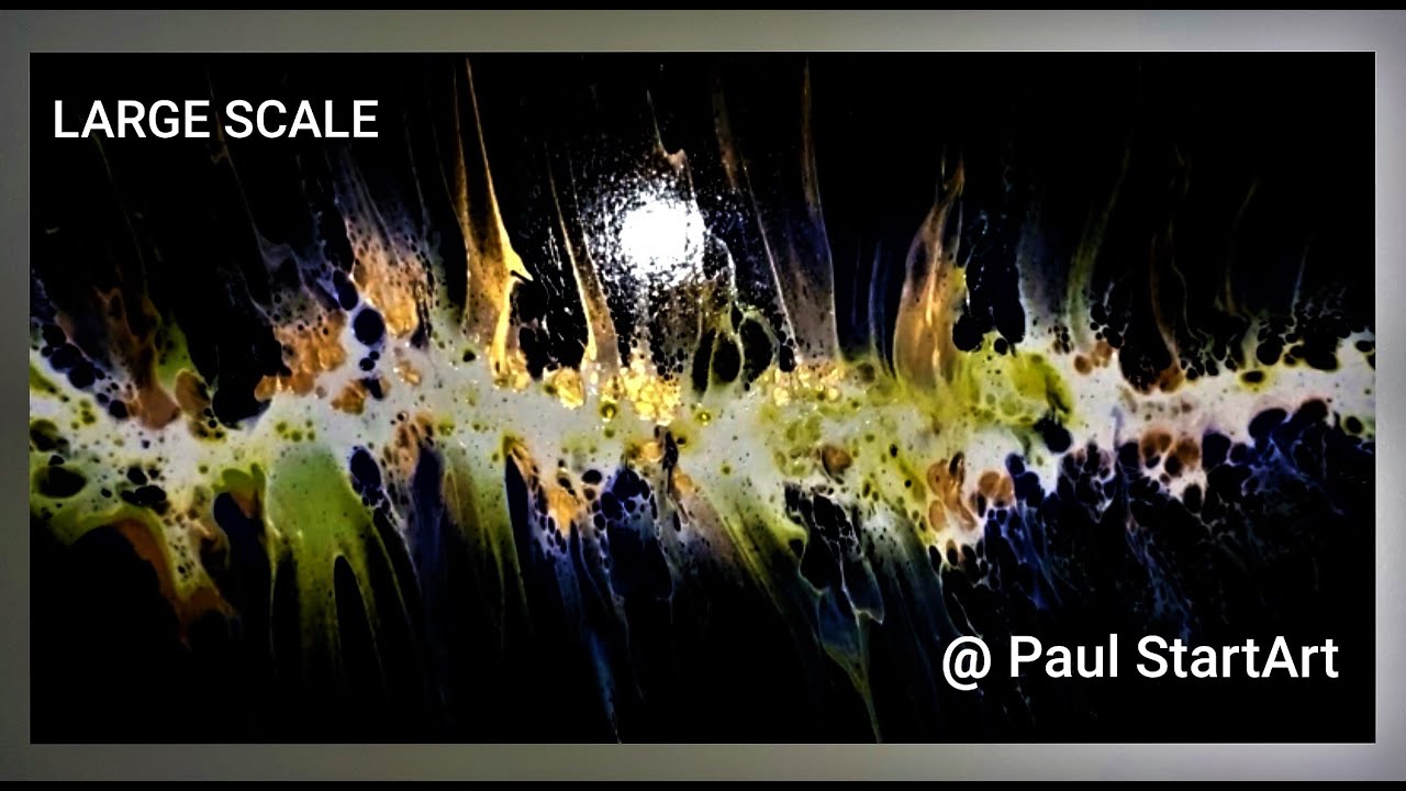 ACRYLIC BLOOM.. ( EXTRAVAGANZA ) LARGEST CANVAS 35 X 70..SIMPLE RECIPE. FLOETROL & PAINT, THAT`S IT!
