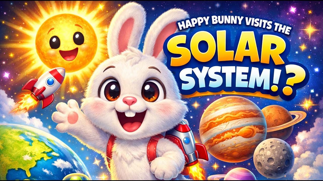 Discover Solar System with Happy Bunny 🌞 | Educational Kids Video for Preschoolers