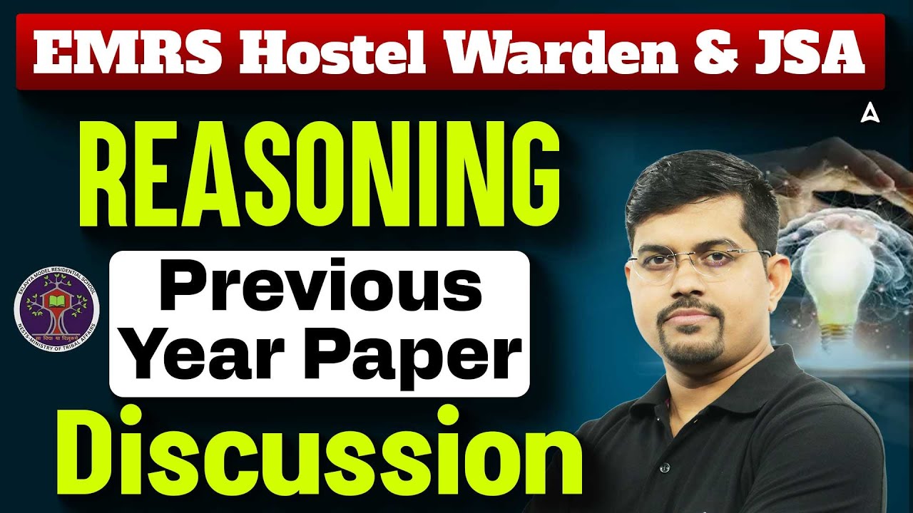 EMRS Hostel Warden & JSA | REASONING | Previous Year Paper | Discussion | By Vinay Sir