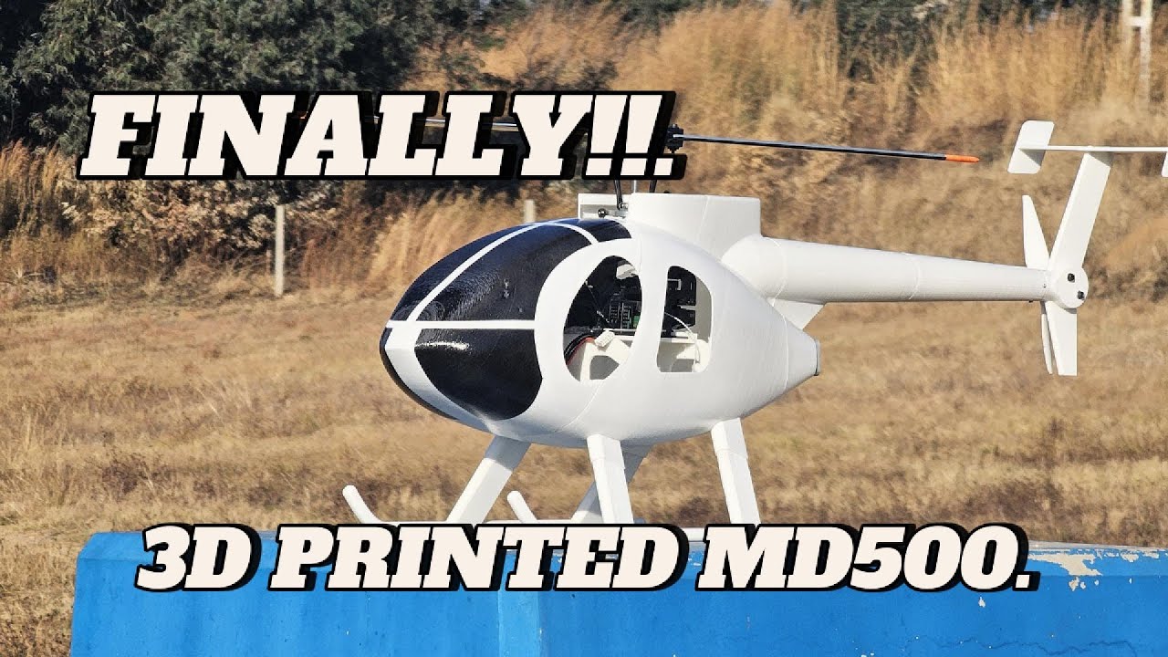 3D printed Hughes MD500 For Flywing - Finally flies