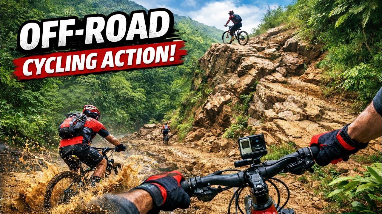 Wild Off-Road Cycling Ride Through Tough Terrain 