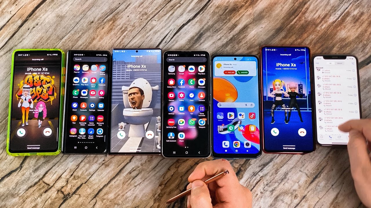 iPhone X vs Xaiomi 11 + Samsung A52 + Z Fold + Z Flip + N10L + N20U WhatsApp Group + Conference Call