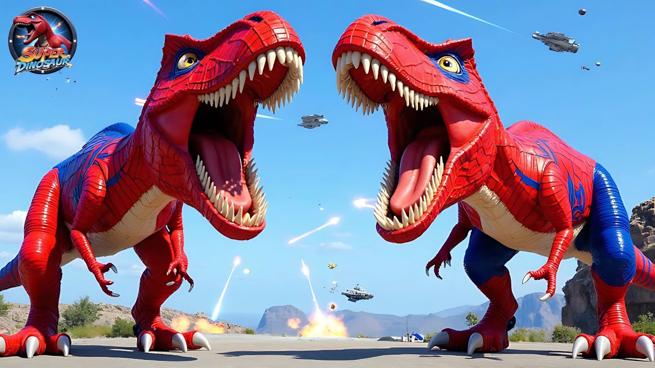 Survival Fight: Dealpool T-Rex vs the Deadly Pack of T-Rexes! ⚔️🦖