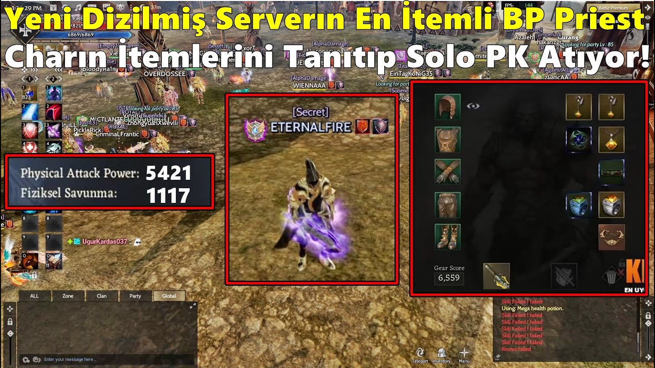 ZeitzquiN - Yeni Dizilmiş Serverın En İtemli BP Priest Charına Girip PK Atıyor! | Rise Online
