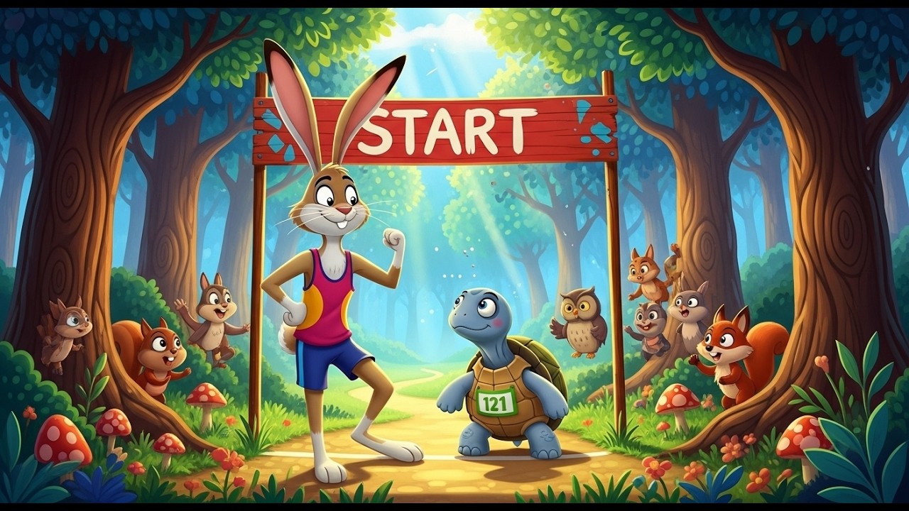 The Tortoise and the Hare Sing Along Song for Kids