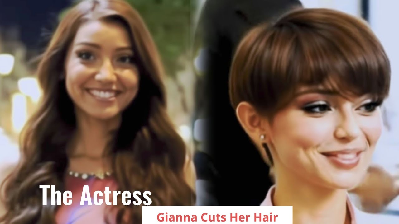 THE ACTRESS cuts her long hair short. Girl gets a short pixie haircut in NYC. Long to Short hair.