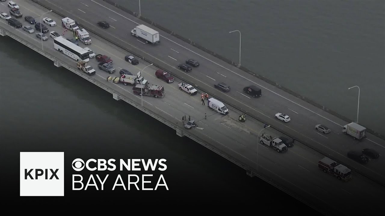 Watch: Scene of fatal crash on San Mateo-Hayward Bridge