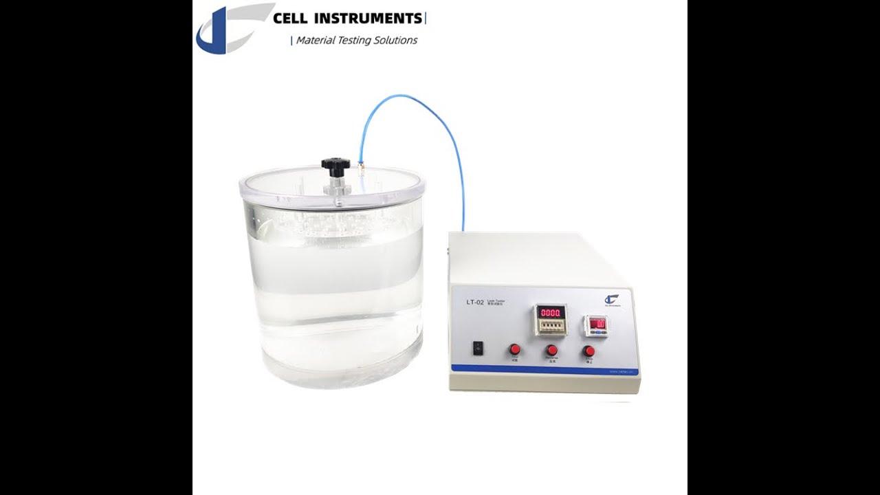 Operation of CELL INSTRUMENTS LT-02 LEAK TESTER|ASTM D3078 BUBBLE METHOD LEAK TEST