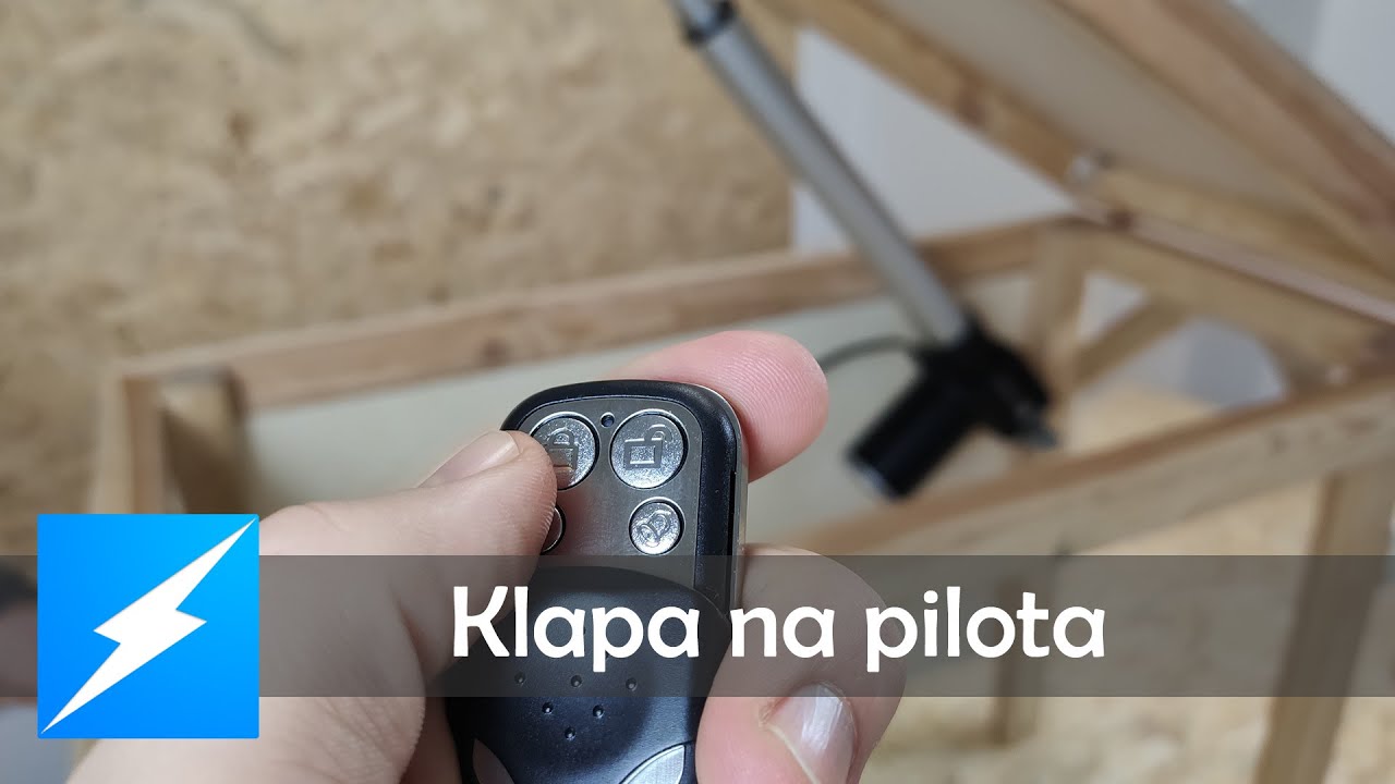 Automatyczna klapa z siłownikiem sterowana na pilota do piwnicy lub na strych - Elektrobim.pl