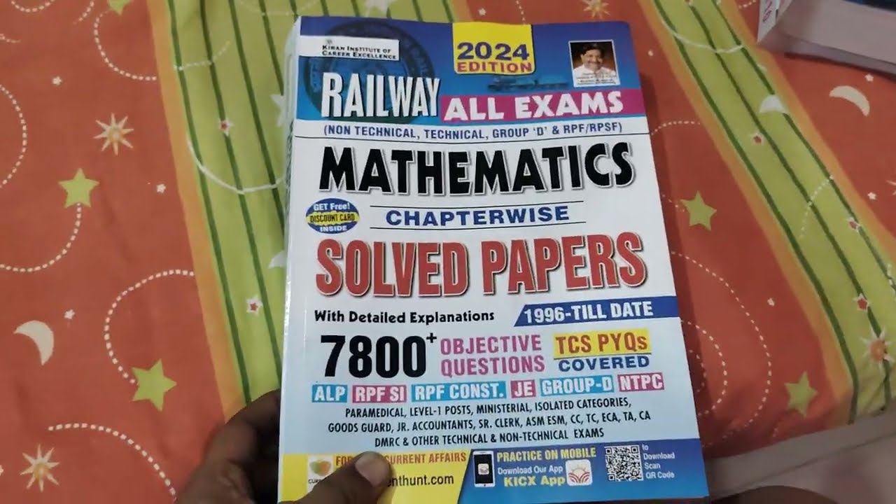 Railway All Exam Maths Chapterwise Solved Papers 7800+ Objective Questions Kiran Best Book 2024