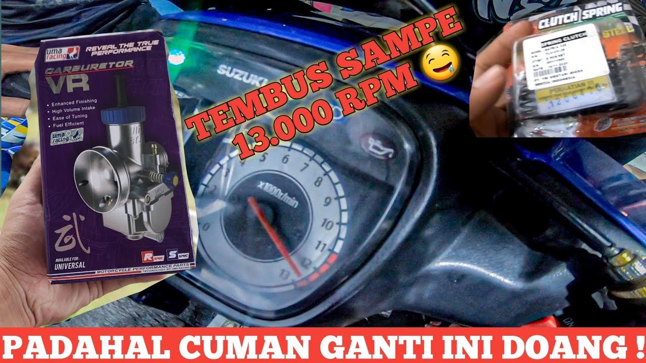 SETTING SATRIA HIU PAKE KARBU PE UMA 28 & KABEL SETAN, RPM NAIK SAMPE FULL ! PROJECT SATRIA