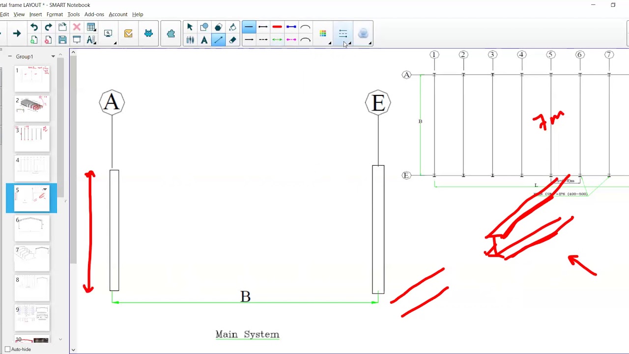 02- Portal frame Layout