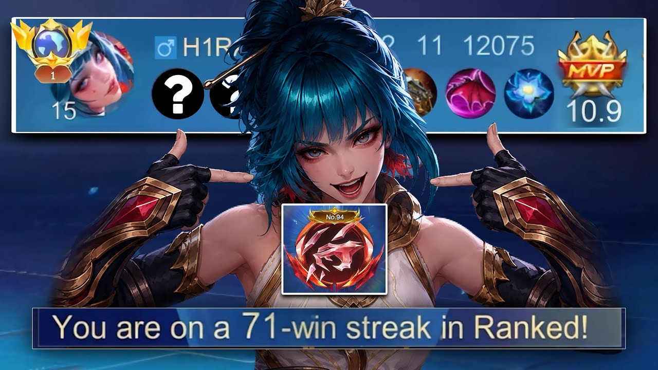 I BROKE THE RANK SYSTEM AND GOT 71 WINSTREAK USING THIS HIRARA STRATEGY!! - Mobile Legends
