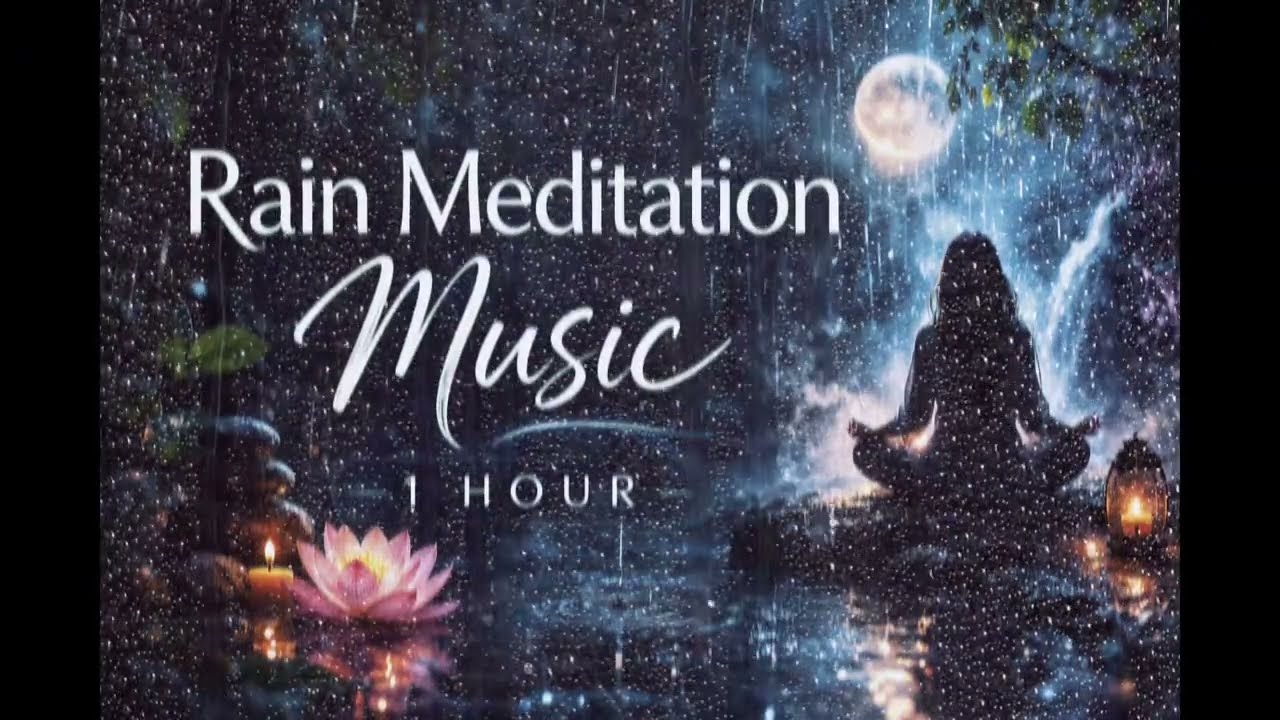 1 Hour Rain & Relaxing Meditation Music 🌧️ Deep Sleep, Study, Relax | Royalty Free Background