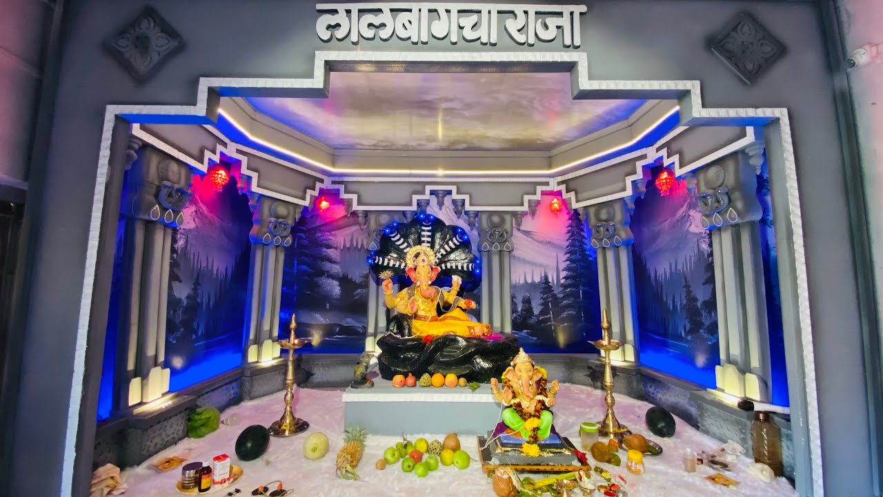 My home ganpati decoration 2022#lalbaughcharaja #bappa #bappamorya #ganeshchaturthi #bappamajha