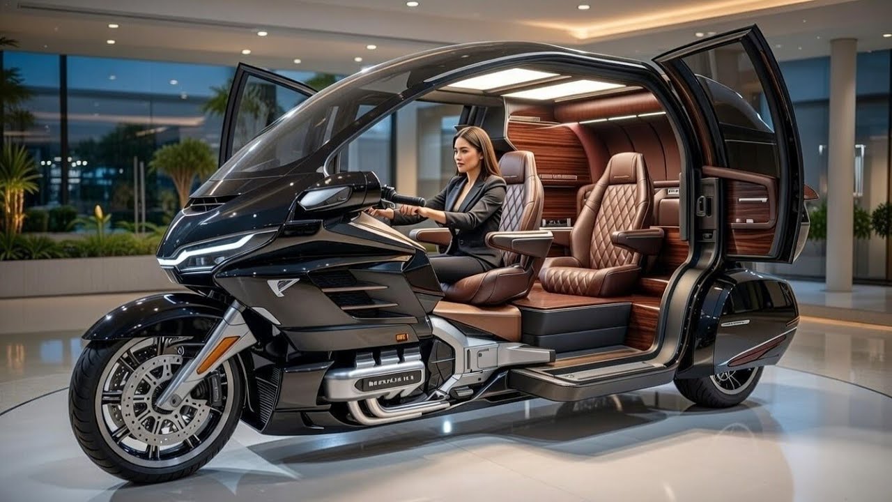 Электрический трехколесный мотоцикл Honda Gold Wing Camper Military Edition 2026 года | Абсолютны...
