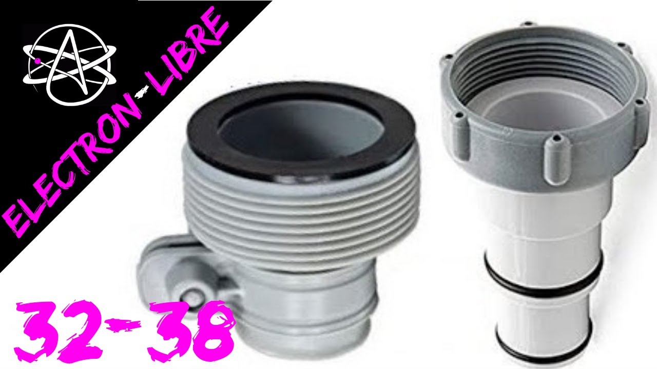 ADAPTATEURS INTEX 32-38 POUR RACCORDER POMPE & PISCINE