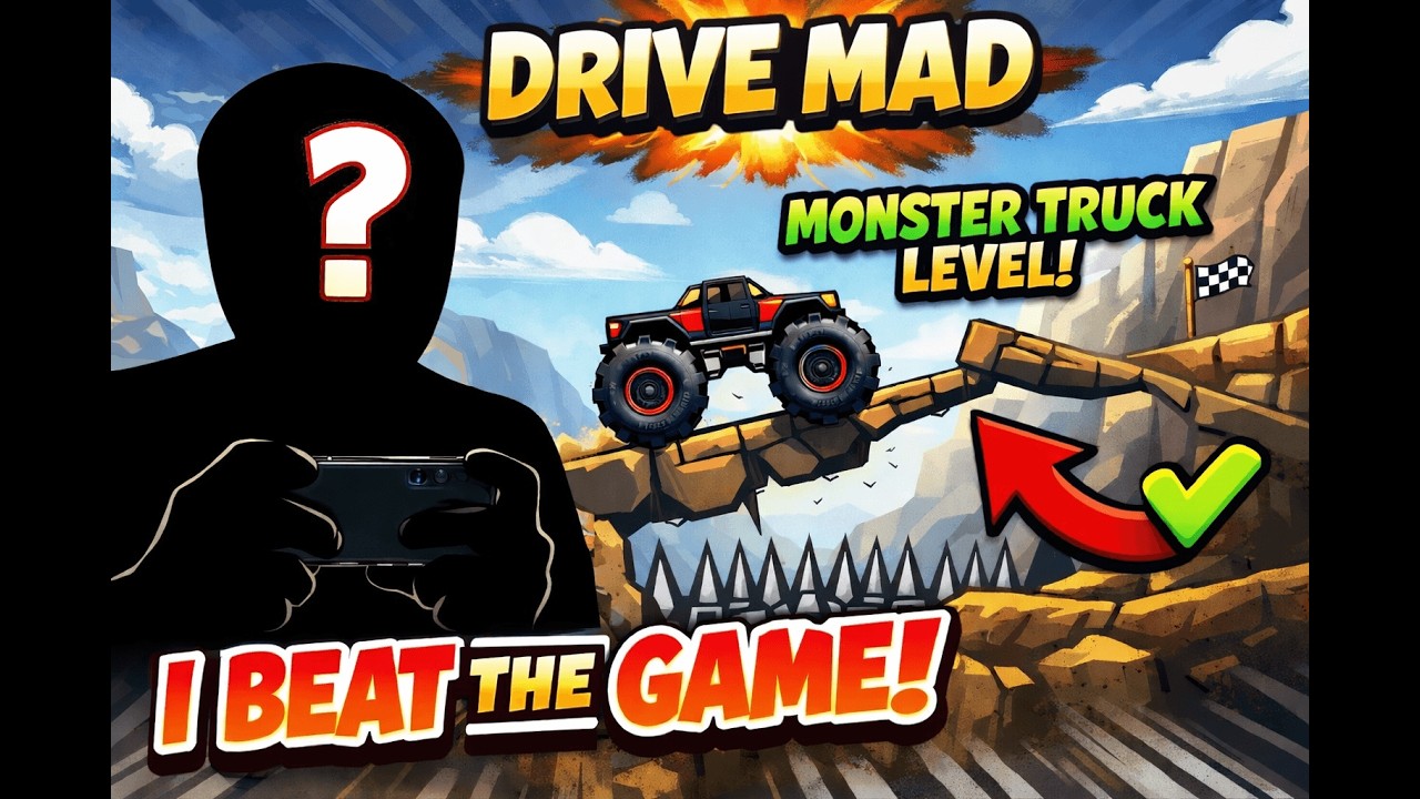 It was hard and amazing to cross monster truck level which is about hard 25 level