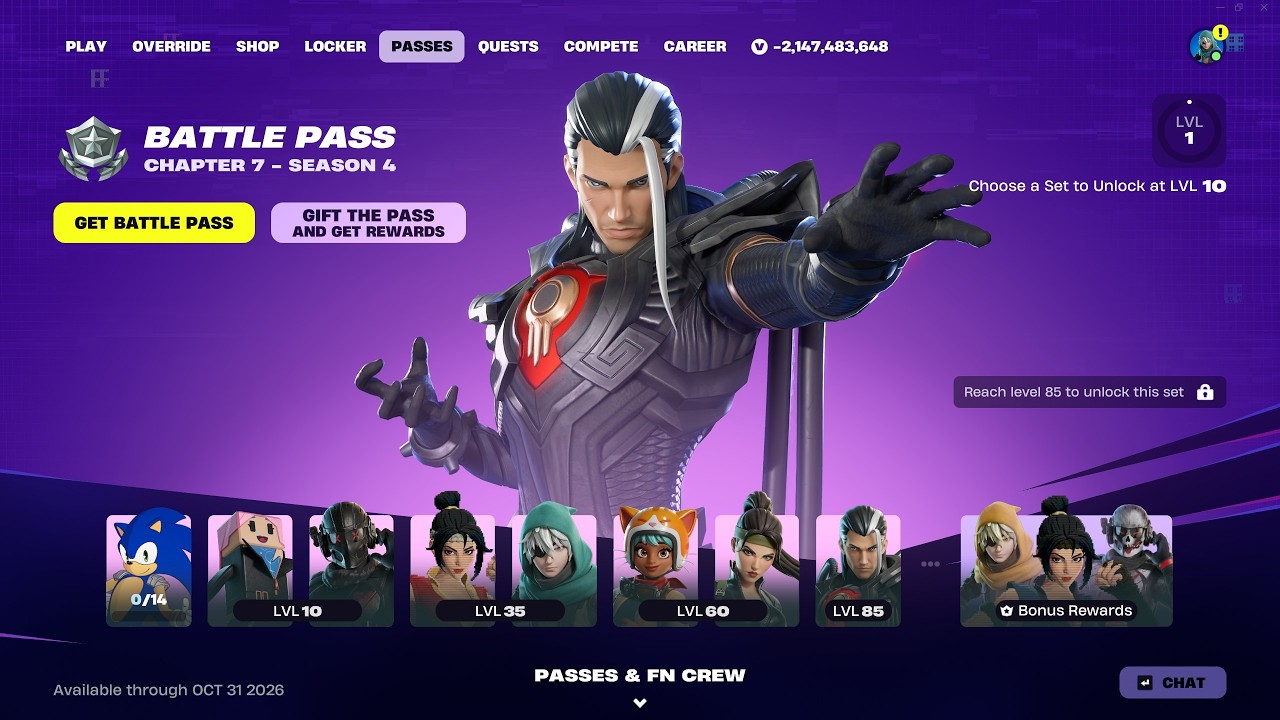 ENTIRE Chapter 7 - Season 4 Battle Pass (Fortnite: Override)